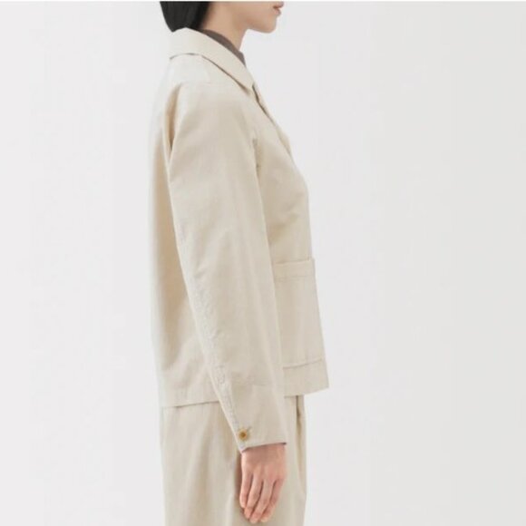 MUJI - Kapok Blend Corduroy Ivory Jacket - L - Picture 2 of 10